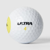 Schattige Leuk Geel Monogram Naam + Initiaal Golfballen (Logo)