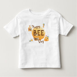 Schattige Leuk Gelukkig Bijendag Verjaardag Kinder Shirts
