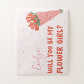 Schattige, leuk, gepersonaliseerd Bloemenmeisje-vo Legpuzzel (Verticaal)