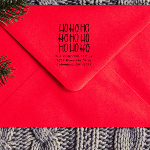 Schattige leuk ho ho ho ho ho kerst retour adres zelfinktende stempel