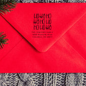 Schattige leuk ho ho ho ho ho kerst retour adres  zelfinktende stempel