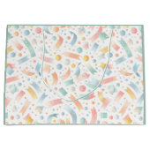 Schattige Leuk Kinder Confetti Kleurrijke Pastel V Groot Cadeauzakje (Voorkant)