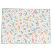 Schattige Leuk Kinder Confetti Kleurrijke Pastel V Groot Cadeauzakje (Achterkant)