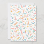 Schattige Leuk Kinder Confetti Kleurrijke Pastel V Kaart (Achterkant)