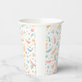 Schattige Leuk Kinder Confetti Kleurrijke Pastel V Papieren Bekers (Links)