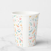 Schattige Leuk Kinder Confetti Kleurrijke Pastel V Papieren Bekers (Rechts)