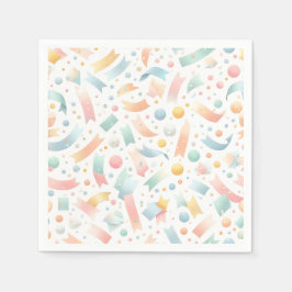 Schattige Leuk Kinder Confetti Kleurrijke Pastel V Servet