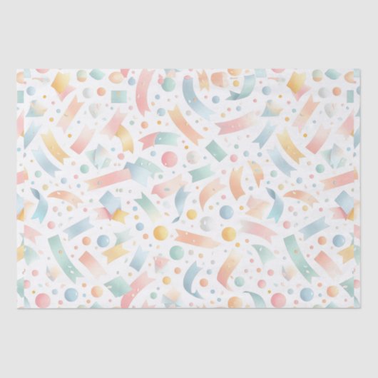 Schattige Leuk Kinder Confetti Kleurrijke Pastel V Tissuepapier (Voorkant)