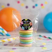 Schattige Leuk Kleurrijk Monster Mash Verjaardagsf Ronde Sticker