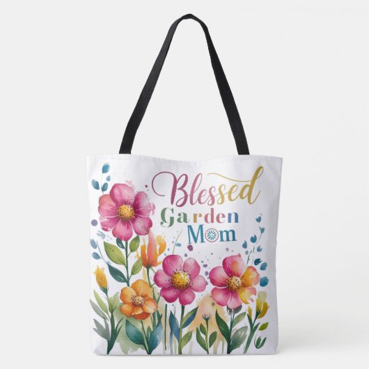 Schattige leuk Kleurrijke bloemetjes Gezegende Tui Tote Bag (Achterkant)