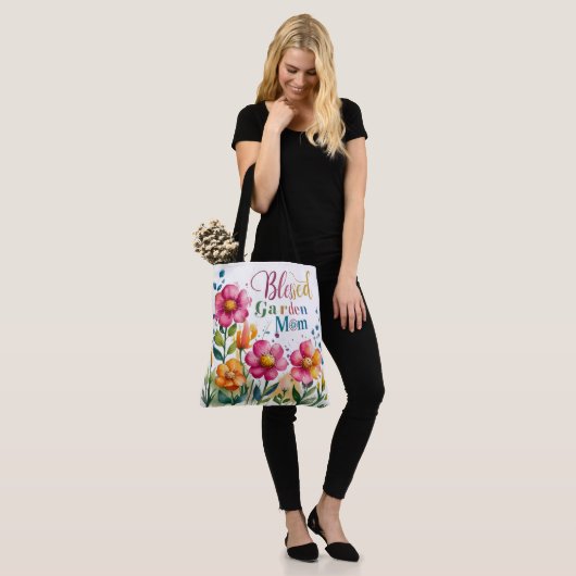 Schattige leuk Kleurrijke bloemetjes Gezegende Tui Tote Bag (Op model)