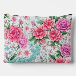 Schattige Leuk Meisje Bloemen Patroon Cosmetische Etui
