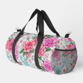 Schattige Leuk Meisje  Bloemenpatroon Duffeltas Plunjezak (Rechterhoek)