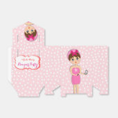 Schattige Leuk Meisje Pamper Spa Party Thema Voor  Bedankdoosjes (Uitgevouwen)