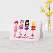 Schattige Leuk Meisje Pamper Spa Party Thema Voor  Kaart (Gele Bloem)