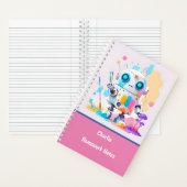 Schattige & Leuk Messy Robot Paint Splashes School Notitieboek (Binnen)