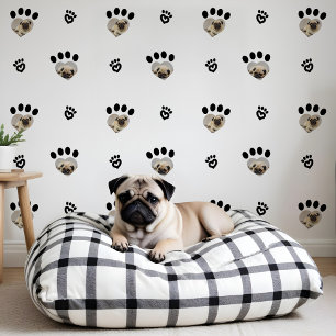 Schattige Leuk Minimal Zwart Hart Pet Foto's Paw P Behang