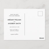 Schattige leuk minimalistisch bruidspaar briefkaart (Achterkant)