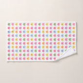 Schattige leuk pastel aangepaste conversatie harte bad handdoek (Handdoek)