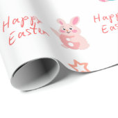 Schattige & Leuk Pastel Bunny & Easter Egg Cadeaupapier (Rol Hoek)