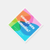 Schattige Leuk Retro Kleurrijk Abstract Aangepast  Servet (Hoek)