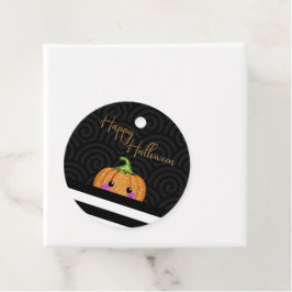 Schattige Leuk Sinaasappel Glitter Halloween Party Bedankjes Labels
