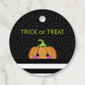 Schattige Leuk Sinaasappel Glitter Halloween Party Bedankjes Labels (Achterkant)
