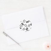 Schattige Leuk Spooky Halloween Ghosts Pattern Ronde Sticker (Envelop)