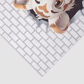 Schattige leuk tijgerwelpje peeking uit decoupage  tissuepapier (Detail)