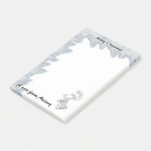 Schattige leuk trendy Vakantie rendier monogram Post-it® Notes (Schuin)