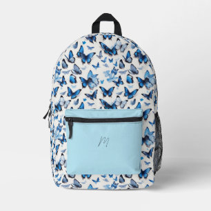 Schattige Leuk Vlinder Monogram Bedrukte Rugzak