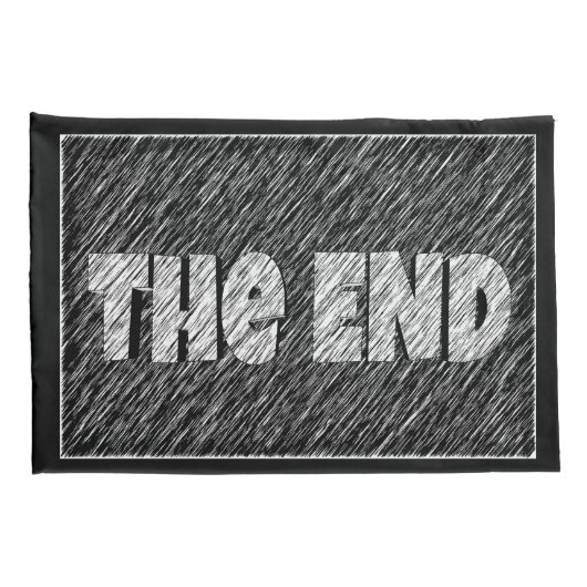 Schattige leuk zwart wit einde van de dag quote he kussensloop (Achterkant-Rechts)