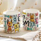 Schattige Leuke Cartoon Hond Moeder Koffiemok