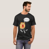 Schattige leuke & dwaze dikke kat t-shirt (Voorkant volledig)