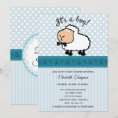 Schattige leuke grappige cartoon schapenjongen bab kaart (Voorkant / Achterkant)