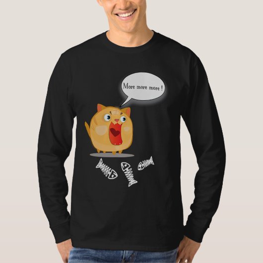 Schattige leuke & grappige dikke kat t-shirt (Voorkant)