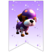 Schattige Leuke Hond Kinderen Gelukkig Verjaardags Vlaggetjes (Eerste vlag)