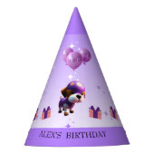 Schattige Leuke Hond Kinderen Verjaardag Feesthoedjes (Voorkant)