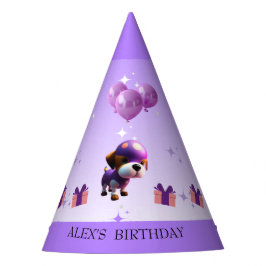 Schattige Leuke Hond Kinderen Verjaardag Feesthoedjes