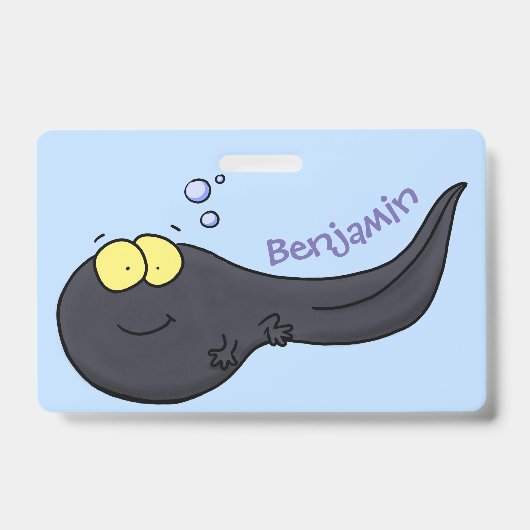 Schattige leuke kikkervis cartoonillustratie badge (Voorzijde)
