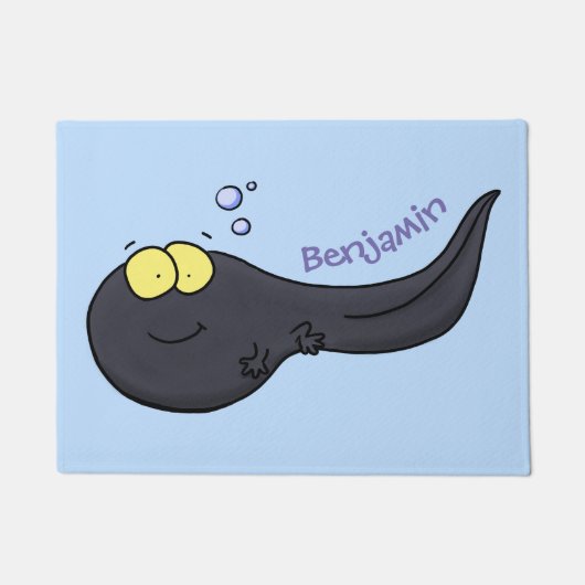 Schattige leuke kikkervis cartoonillustratie deurmat (Voorkant)