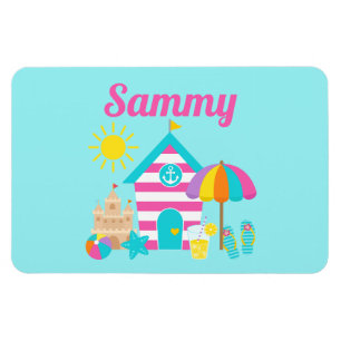 Schattige leuke kinderen strand zomer magneet