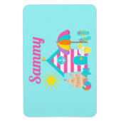 Schattige leuke kinderen strand zomer magneet (Verticaal)