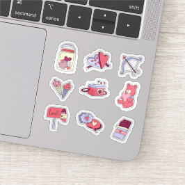 Schattige leuke leuke liefde sticker set