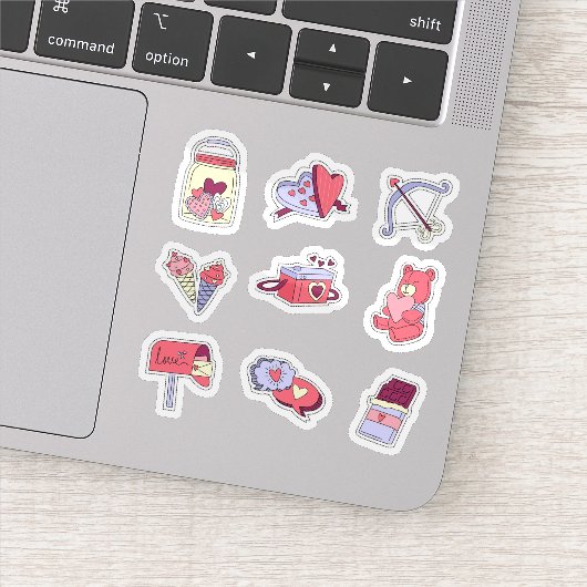 Schattige leuke leuke liefde sticker set (Detail)