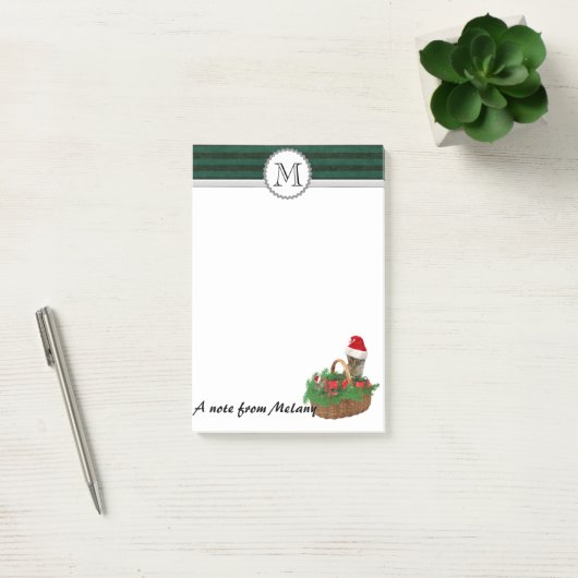 Schattige leuke leuke Santa kitten & Mouse Post-it® Notes (Kantoor)