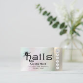 Schattige leuke nagels met een trouwe logo klantenkaartje (Staand voorkant)