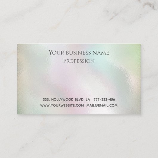 Schattige leuke nagels met een trouwe logo klantenkaartje (Achterkant)