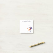 Schattige Leuke Paarse Vis Zeemeermin Post-it® Notes (Op bureau)