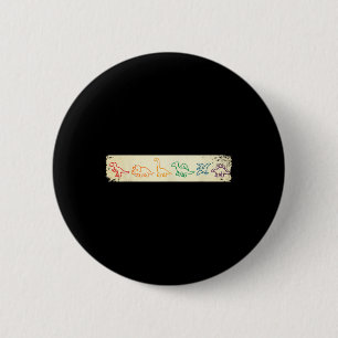 Schattige Leuke Regenboog Dinosaurus Lijn Kunst Kl Ronde Button 5,7 Cm